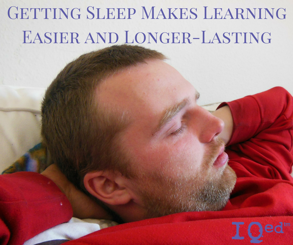 Sleep Makes Learning Easier and Longer-Lasting