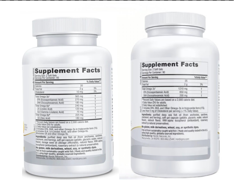 1 Nordic Naturals ProEFA 3.6.9 (180) And 1 ProEPA (120)